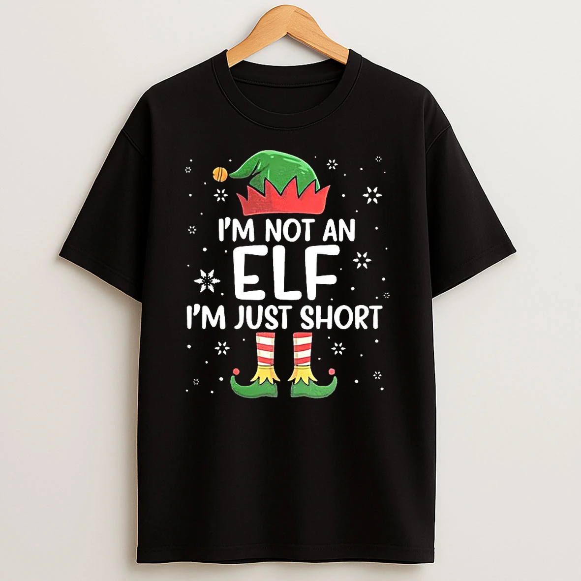 Im Not An Elf Im Just Short Hat And Shoes Christmas Shirts