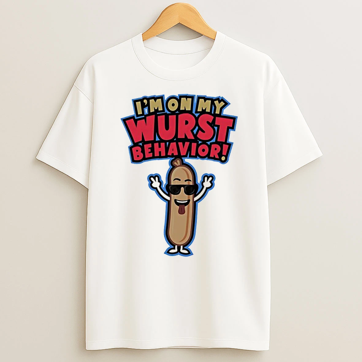 Im On My Wurst Behavior Hotdog Shirts