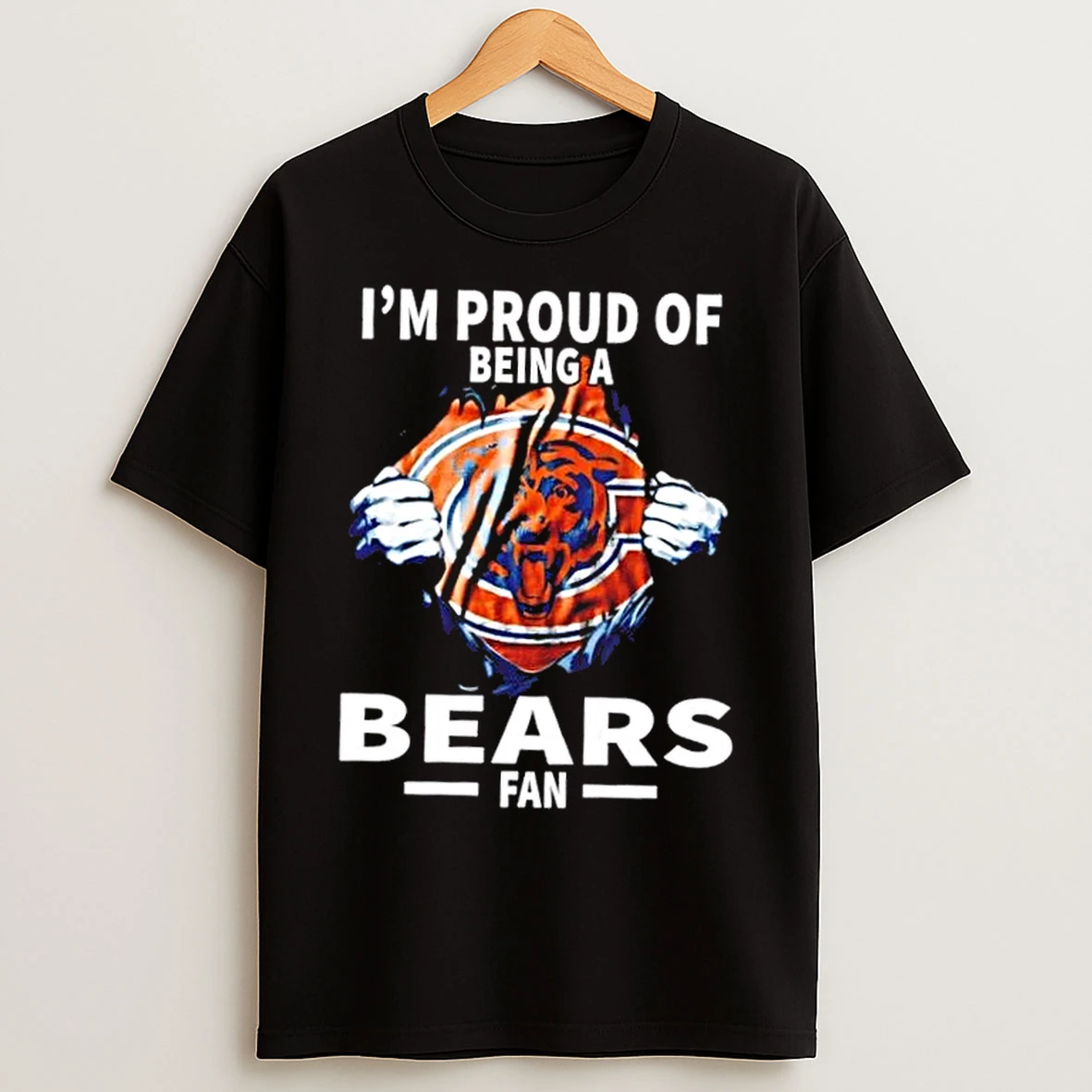 Im Proud Of Being A Chicago Bears Fan T Shirts
