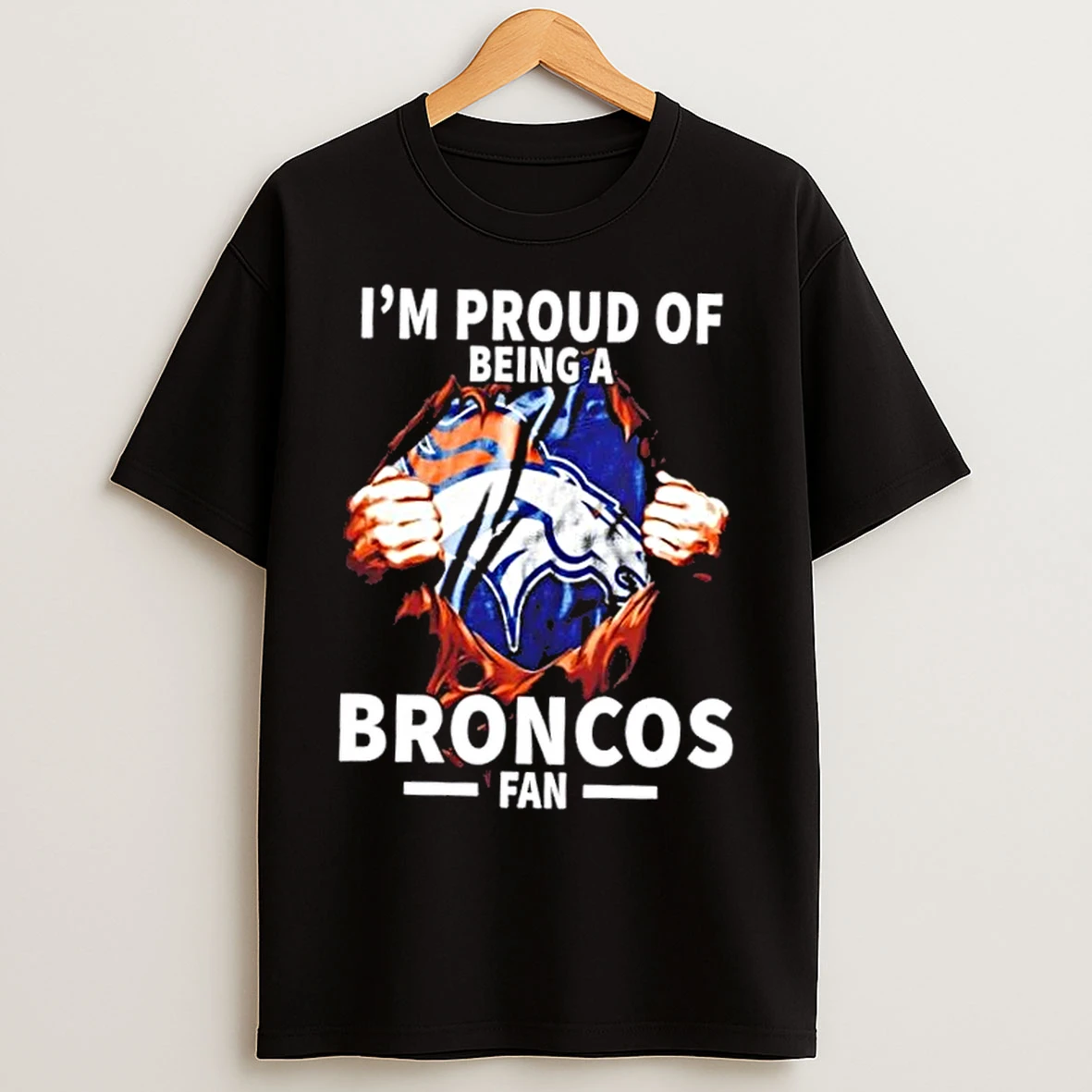 Im Proud Of Being A Denver Broncos Fan T Shirts