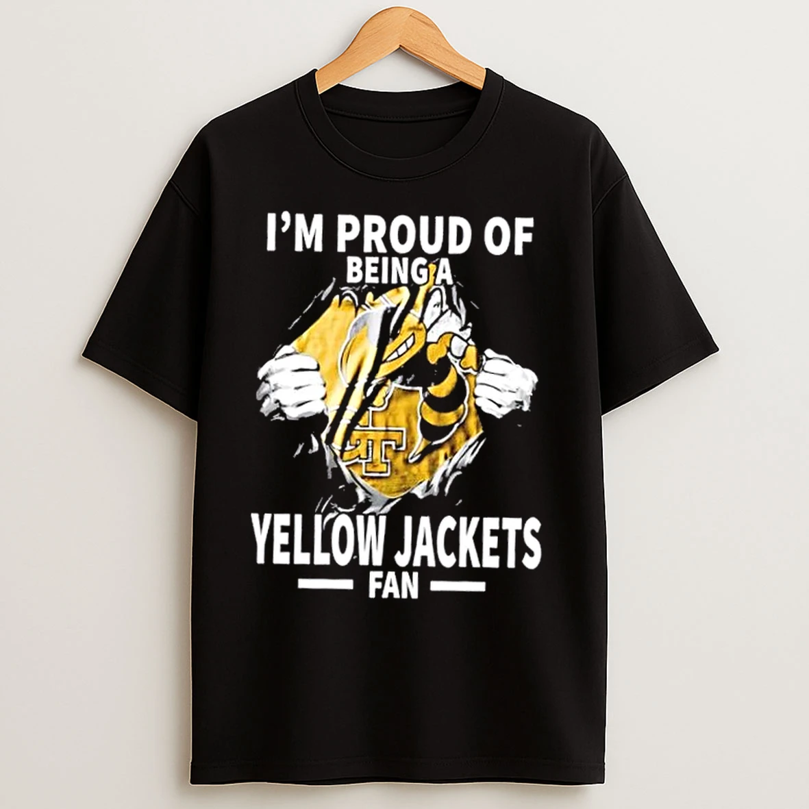 Im Proud Of Being A Georgia Tech Yellow Jackets Fan T Shirts