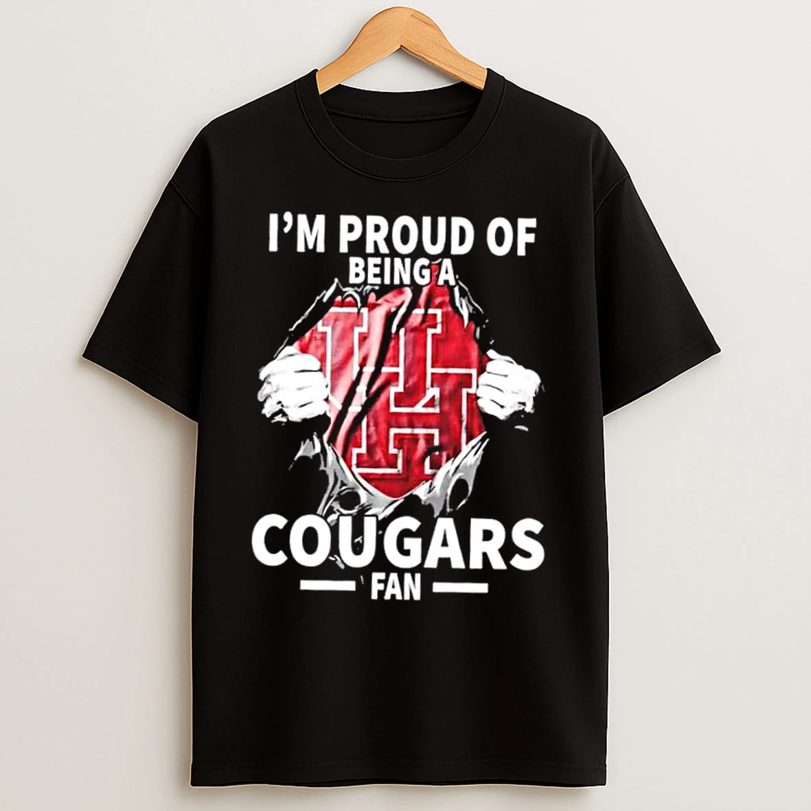 Im Proud Of Being A Houston Cougars Fan T Shirts