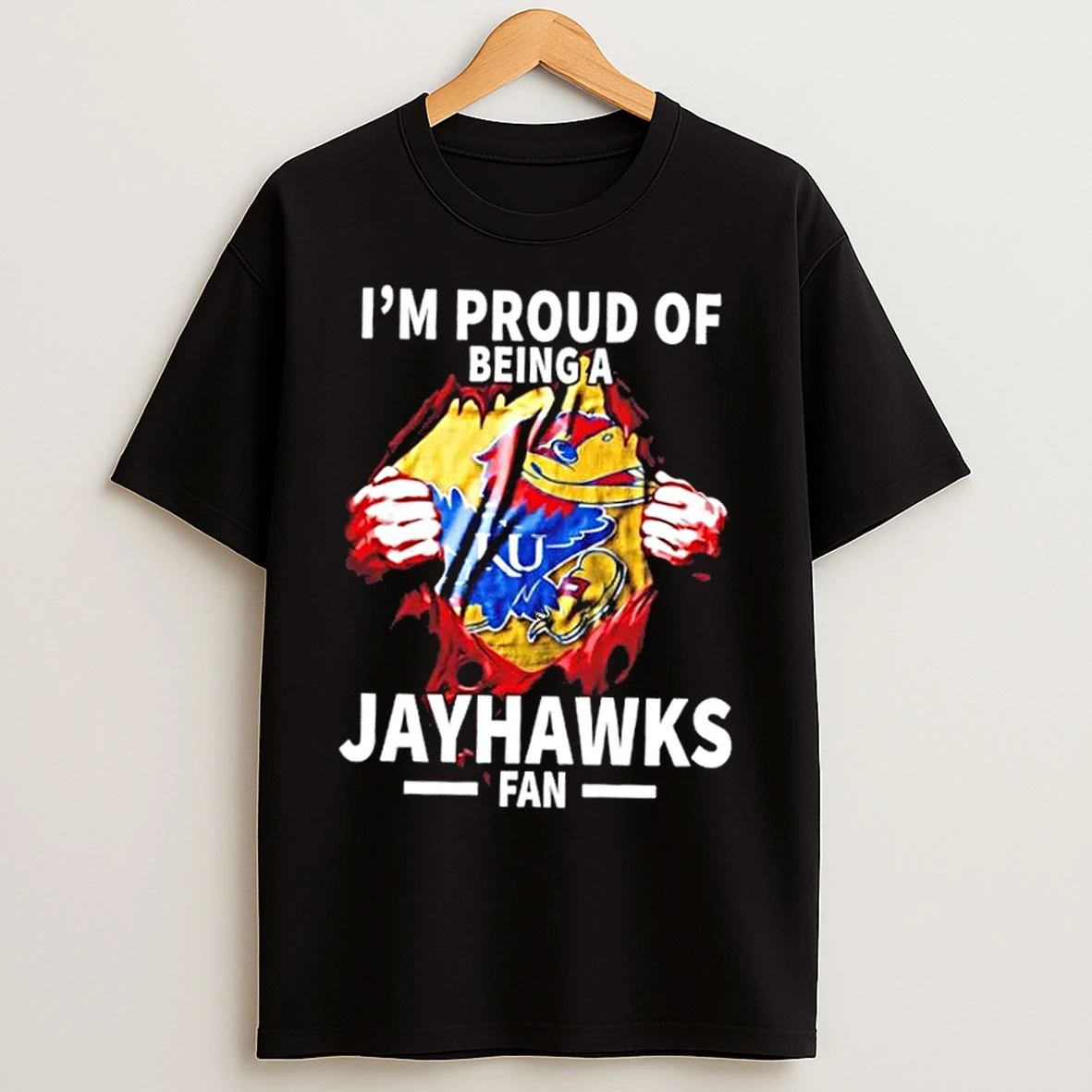 Im Proud Of Being A Kansas Jayhawks Fan T Shirts