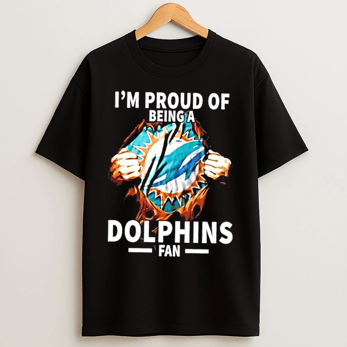Im Proud Of Being A Miami Dolphins Fan T Shirts