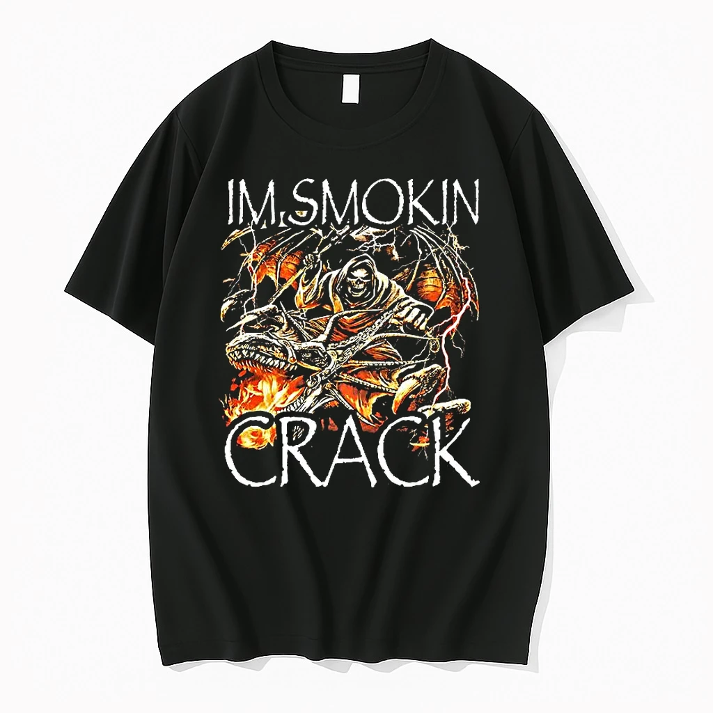 Im Smokin Crack Skeleton Riding Dragon Shirts
