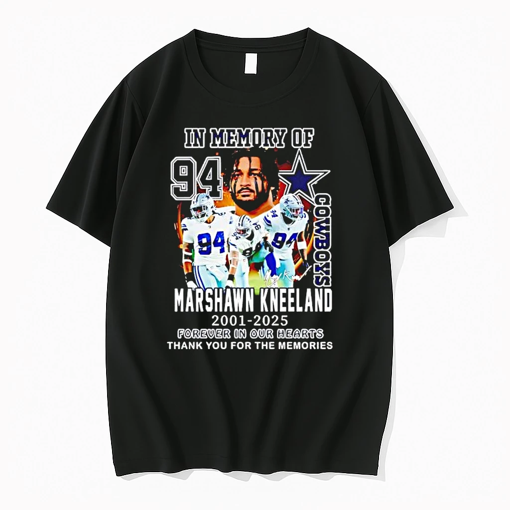 In Memory Of Cowboys Marshawn Kneeland 2021 2025 Forever In Our Hearts Black Shirts
