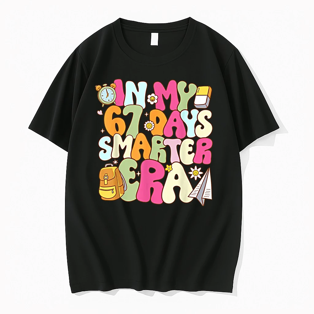 In My 67 Days Smarter Era Groovy 67th Day Of School Teacher Shirts