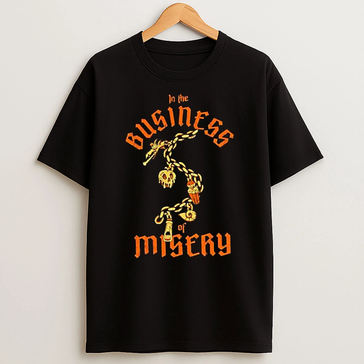 In The Business Of Misery Dragon Chain With Charms Shirts