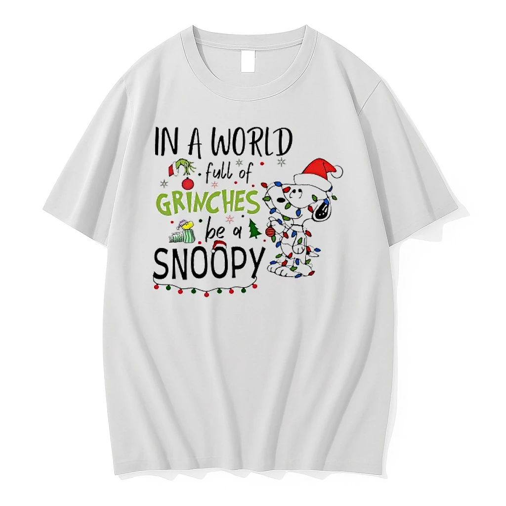 In A World Full Of Grinches Be A Snoopy Christmas Lights Shirts