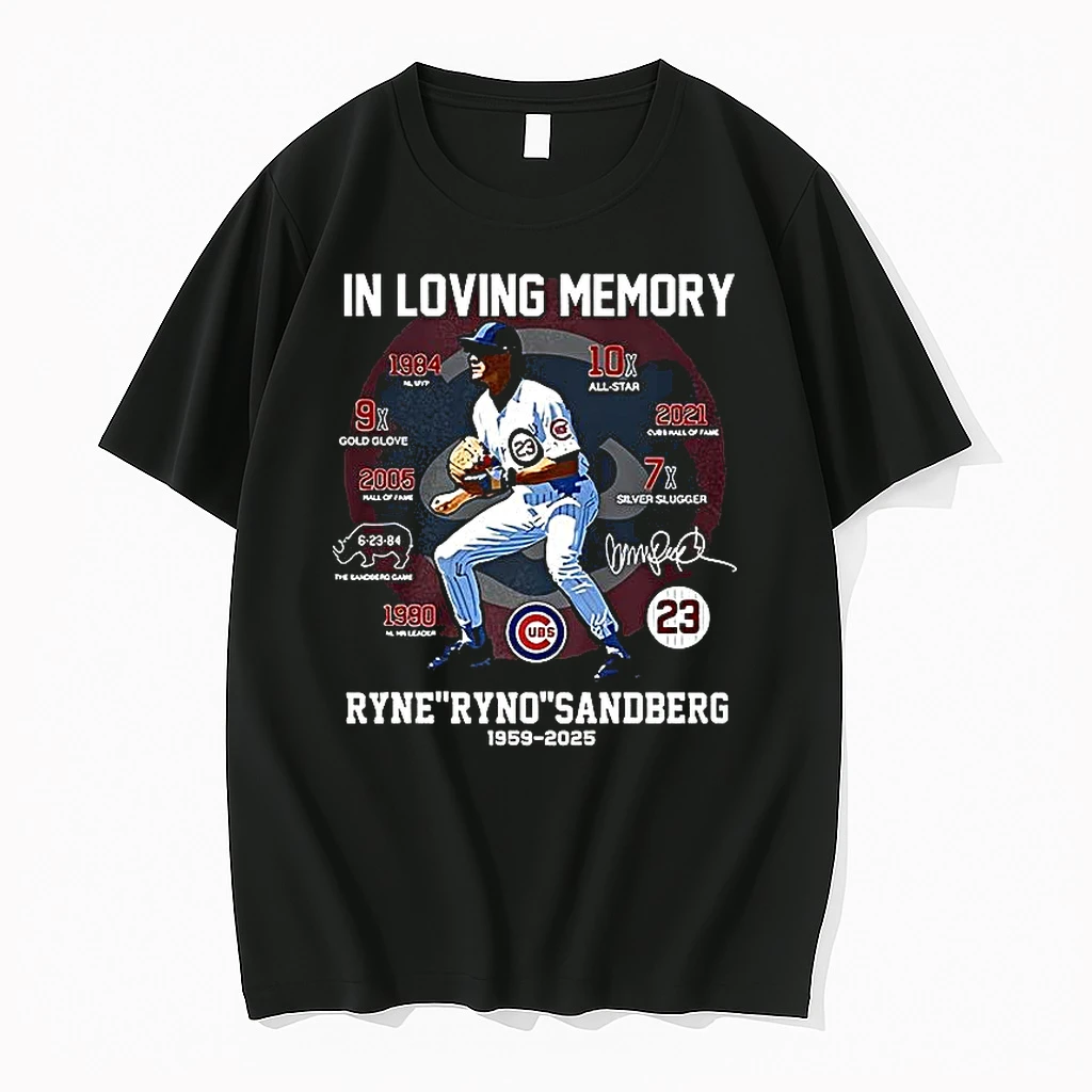In Loving Memory Ryne Ryno Sandberg 1959 2025 Signature Shirts
