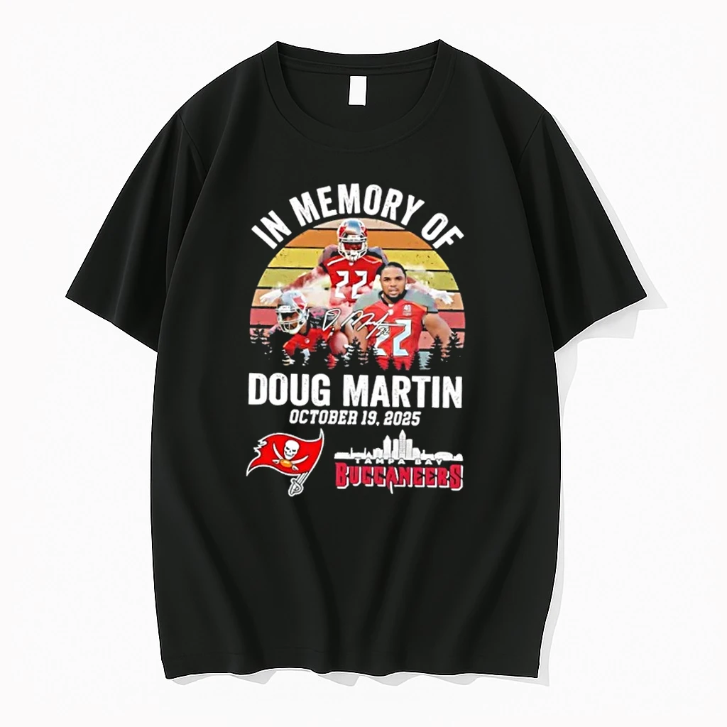 In Memory Of Doug Martin Tampa Bay Buccaneers October 19 2025 Skyline Signature Shirts