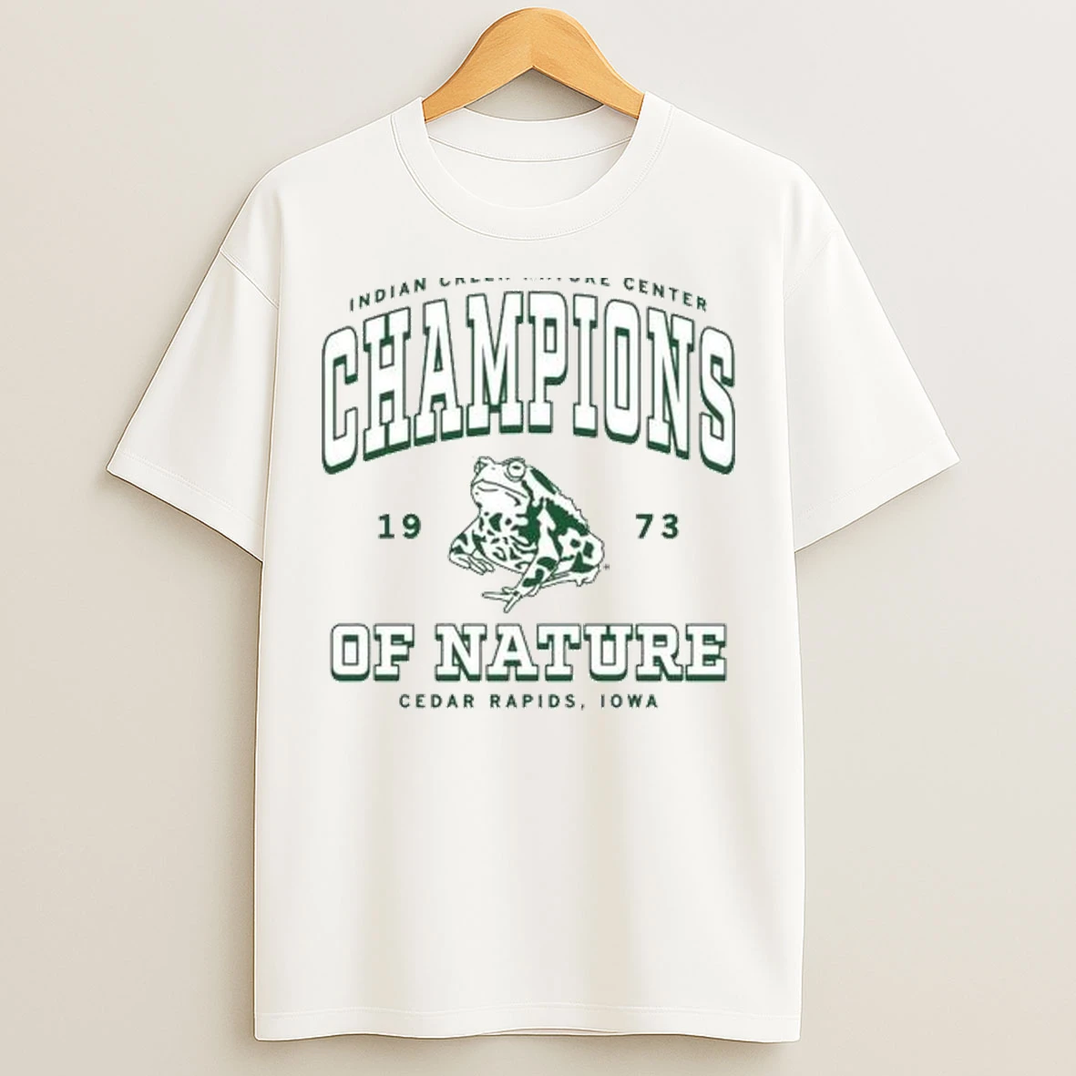 Indian Creek Nature Center Champions Of Nature Circle White T Shirts