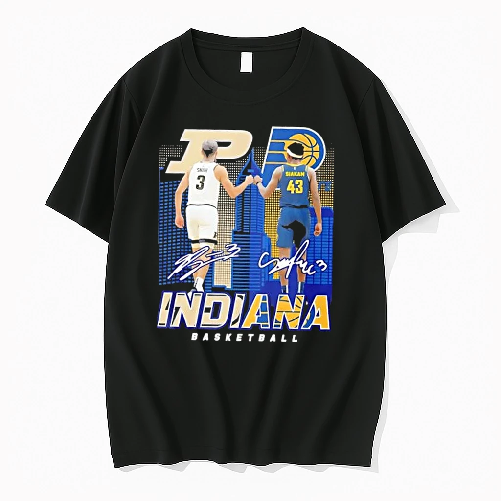 Indiana City Basketball Smith Purdue Boilermakers X Siakam Indiana Pacers Skyline Shirts