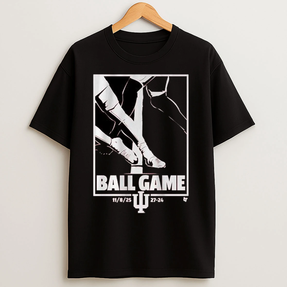 Indiana Football Omar Cooper Jr Toe Tap 2025 Circle Black T Shirts