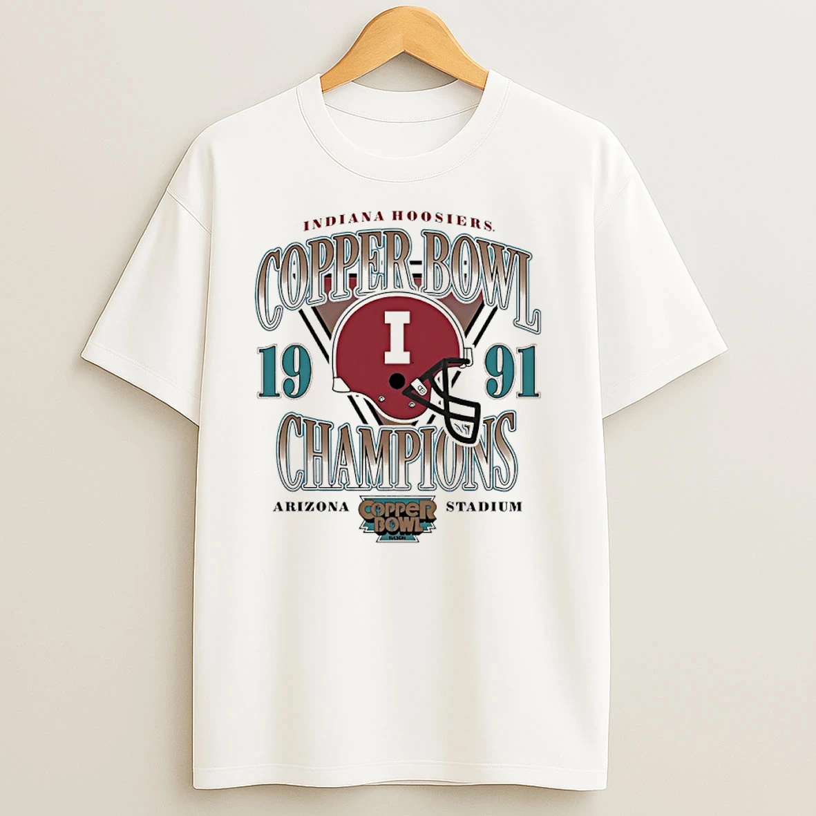 Indiana Hoosiers 1991 Copper Bowl Champions Arizona Stadium T Shirts