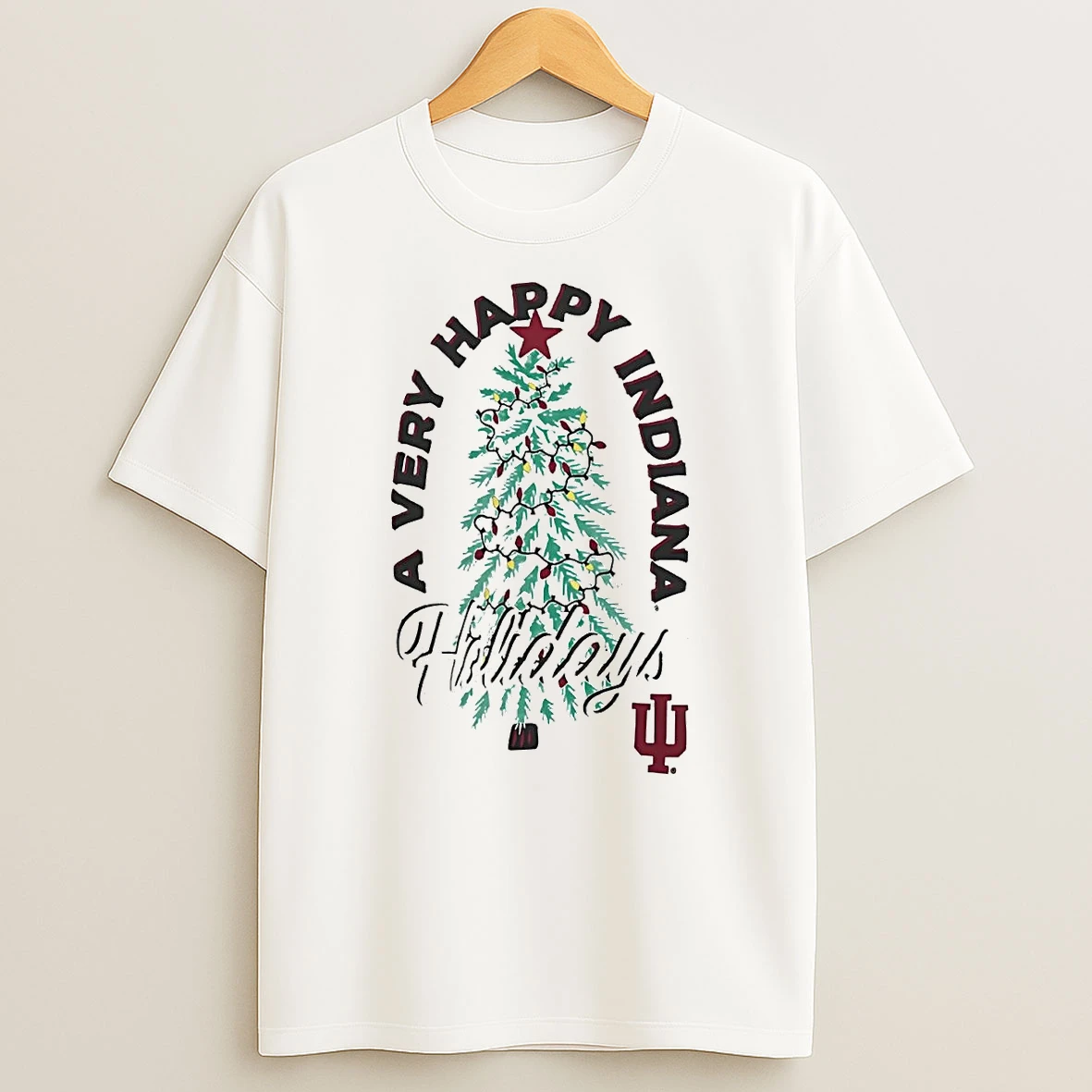 Indiana Hoosiers A Very Happy Indiana Holiday Christmas Shirts