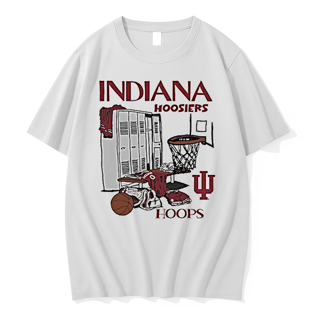 Indiana Hoosiers Basketball Hoops Graphic Logo Shirts