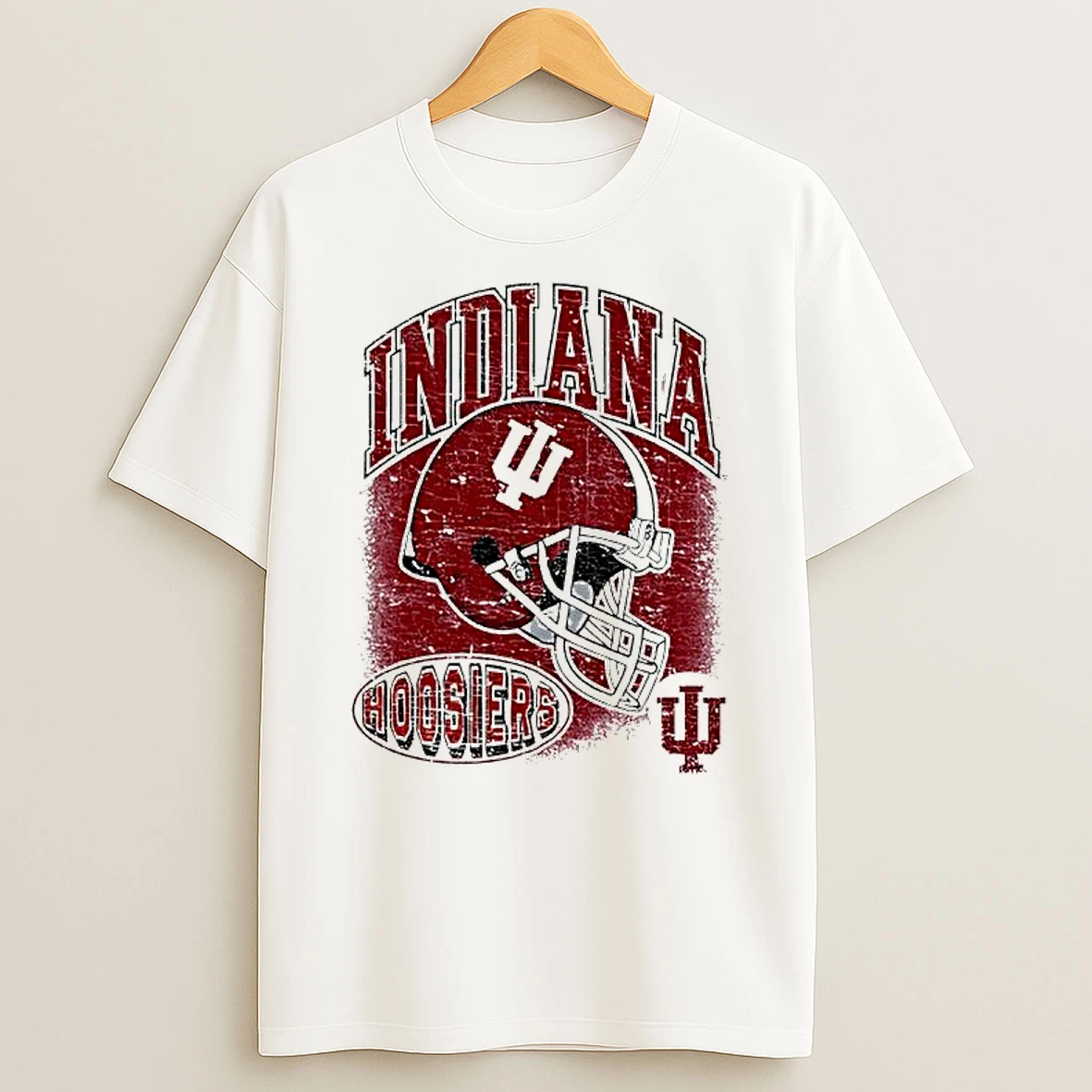 Indiana Hoosiers Basketball Vintage Style Helmet Logo Shirts