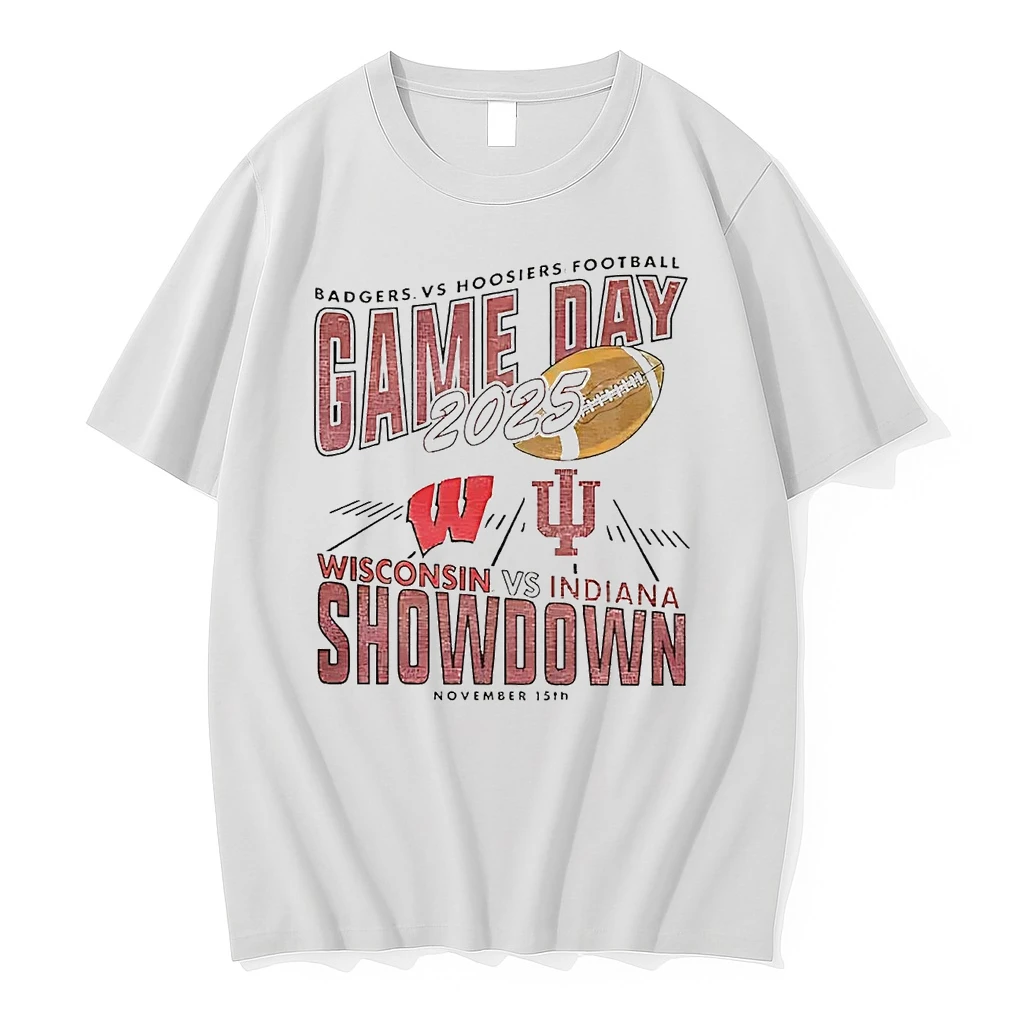 Indiana Hoosiers Vs Wisconsin Badgers Gameday Showdown 2025 Shirts
