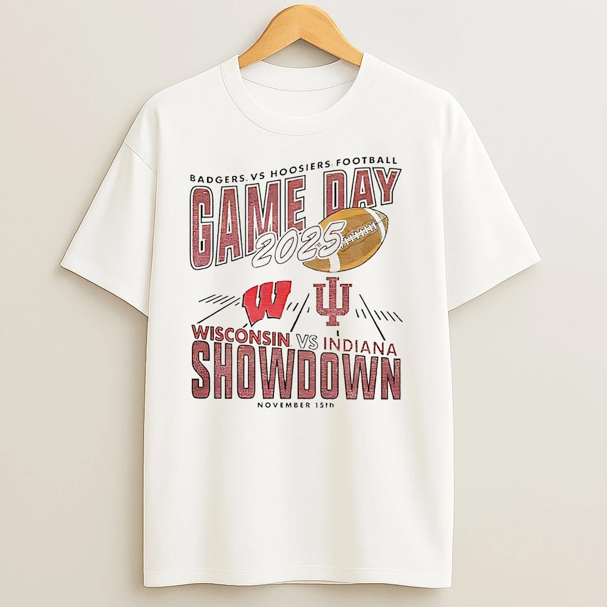 Indiana Hoosiers Vs Wisconsin Badgers Gameday Showdown 2025 T Shirts