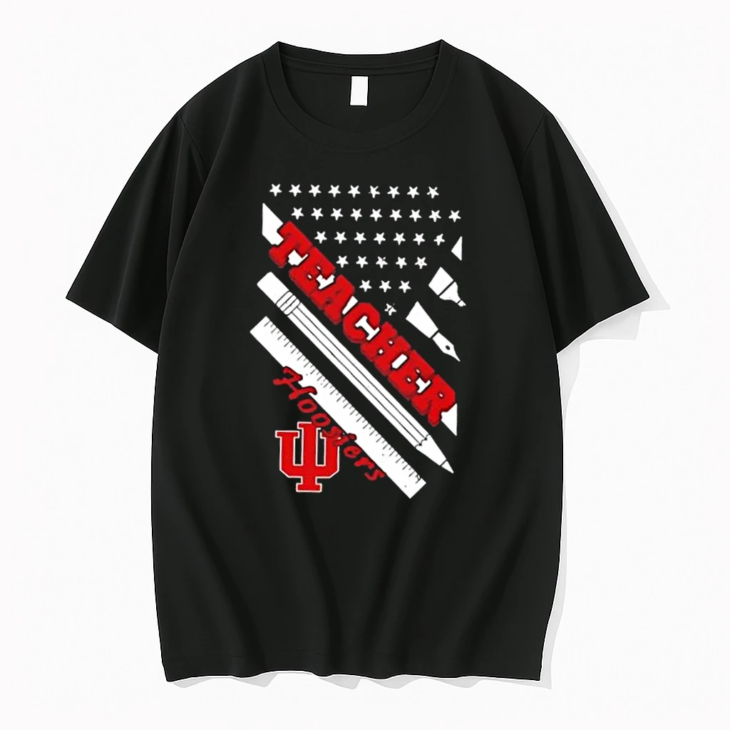 Indiana Hoosiers X Teacher American Flag Shirts