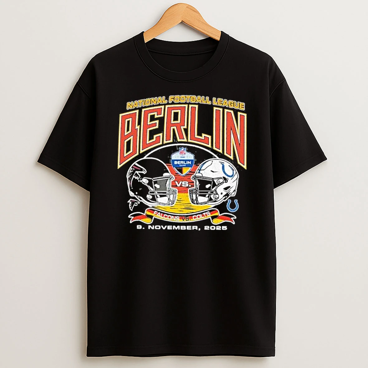 Indianapolis Colts 2025 Berlin Game Vs Atl Falcons Helmet Shirts