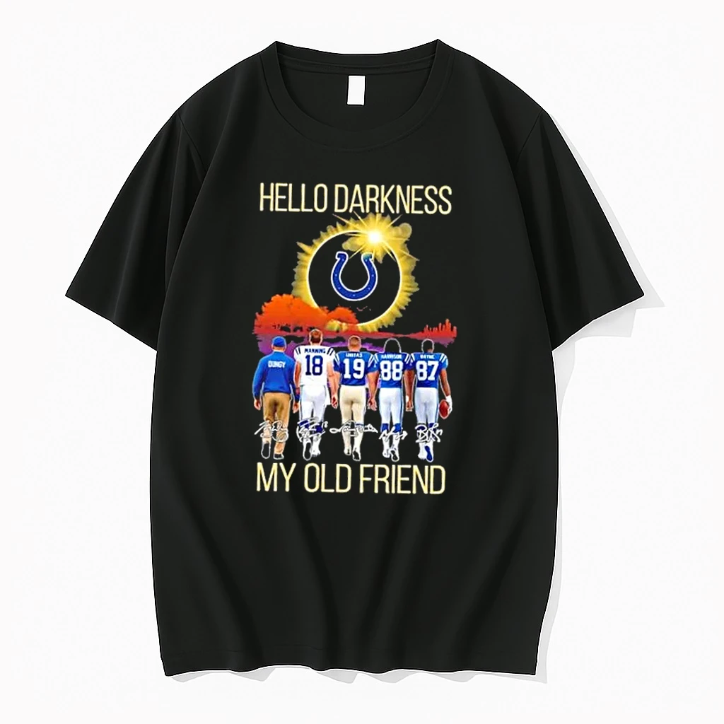 Indianapolis Colts Manning And Legends Hello Darkness My Old Friend Signatures Shirts