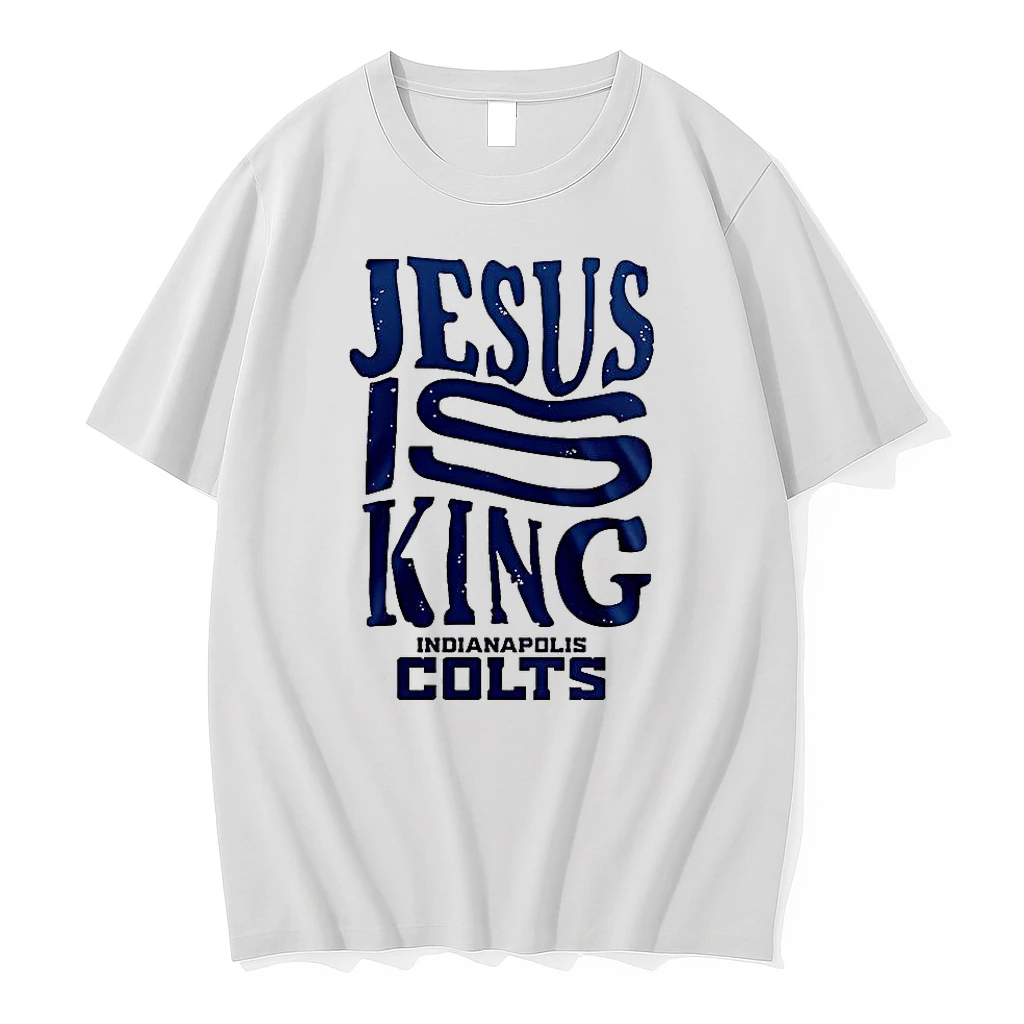 Indianapolis Colts Football Jesus Is King Christian Shirts