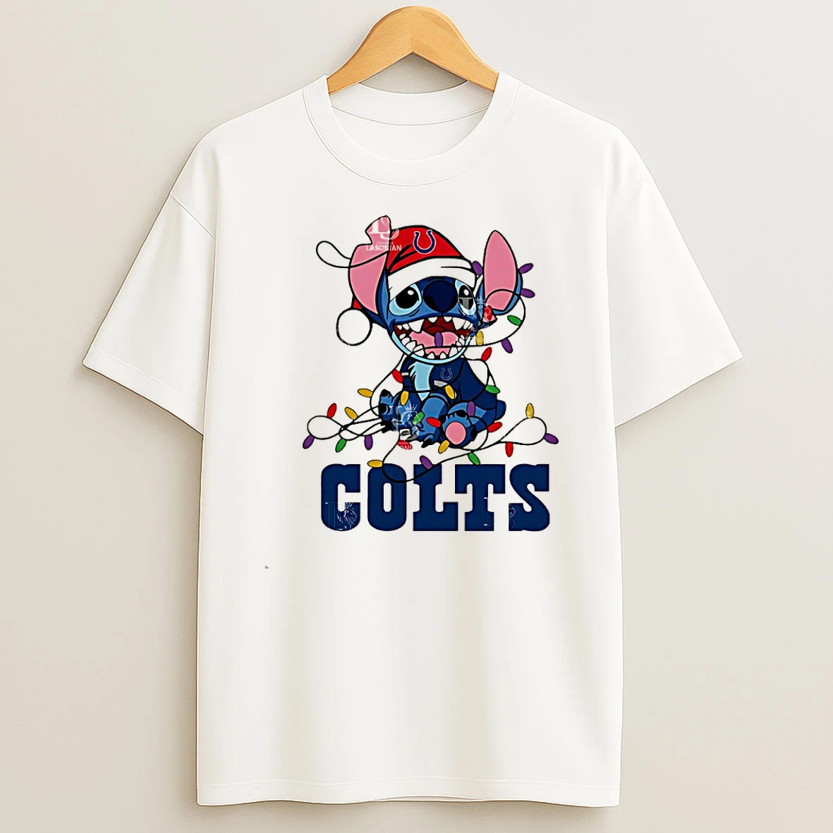 Indianapolis Colts With Stitch Christmas Lights Shirts