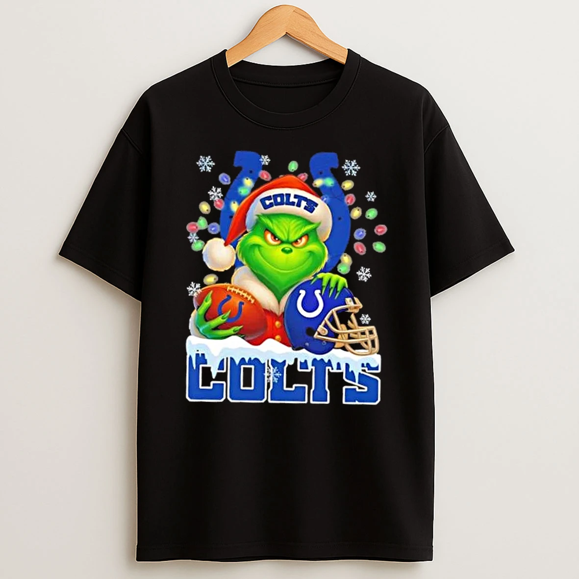 Indianapolis Colts X Grinch Hold Ball And Helmet Christmas Shirts