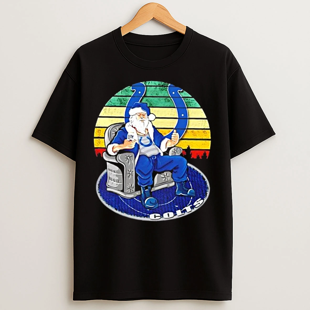 Indianapolis Colts X Santa Claus Christmas Vintage T Shirts