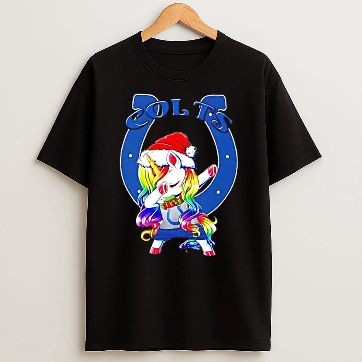 Indianapolis Colts X Unicorn Santa Hat Dabbing Merry Christmas Shirts