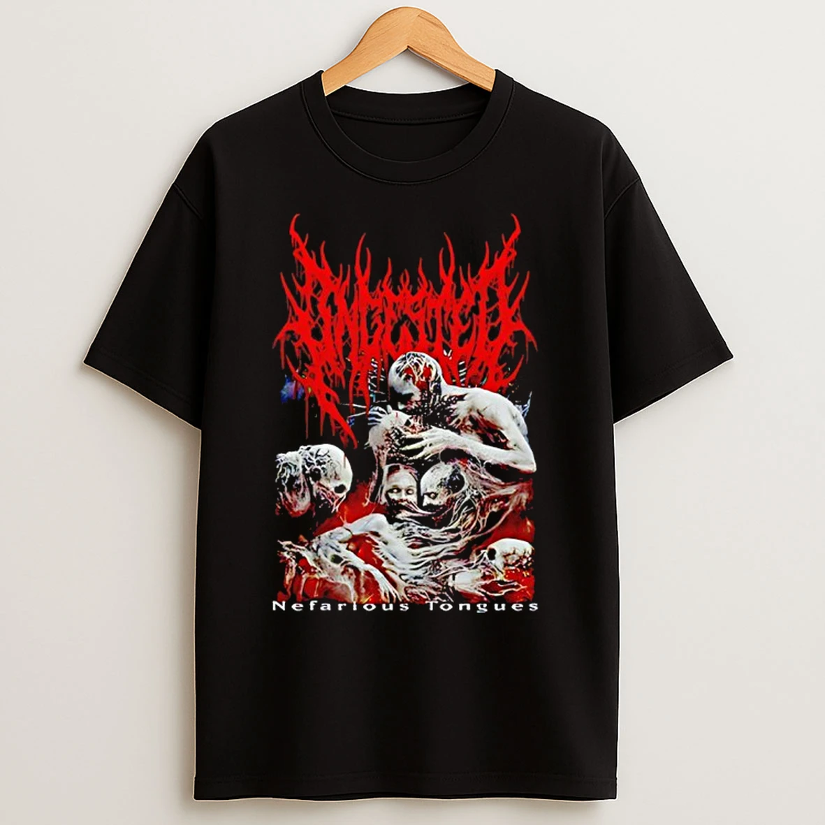 Ingested Metal Band Nefarious Tongues T Shirts