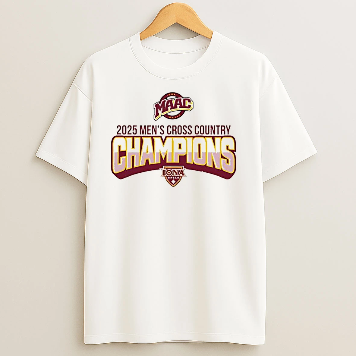 Iona University Maac 2025 Mens Cross Country Champions T Shirts