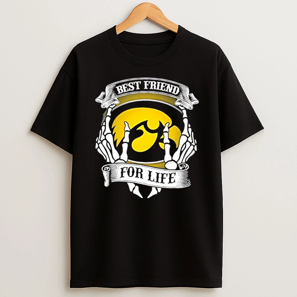 Iowa Hawkeyes Best Friend For Life Hands Bones Shirts