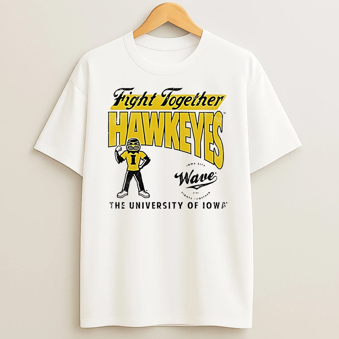 Iowa Hawkeyes Wave Fight Together Shirts