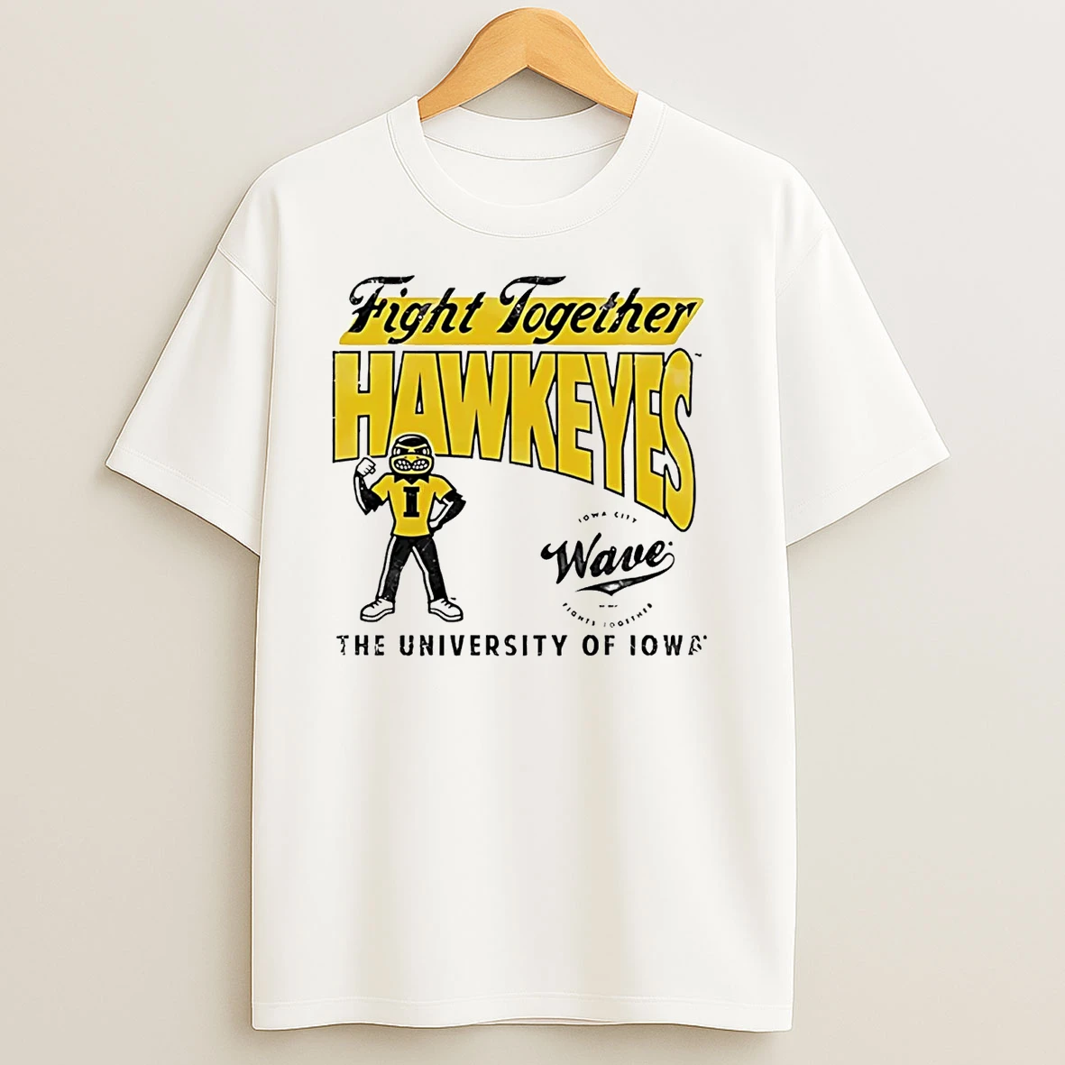 Iowa Hawkeyes Wave Fight Together T Shirts