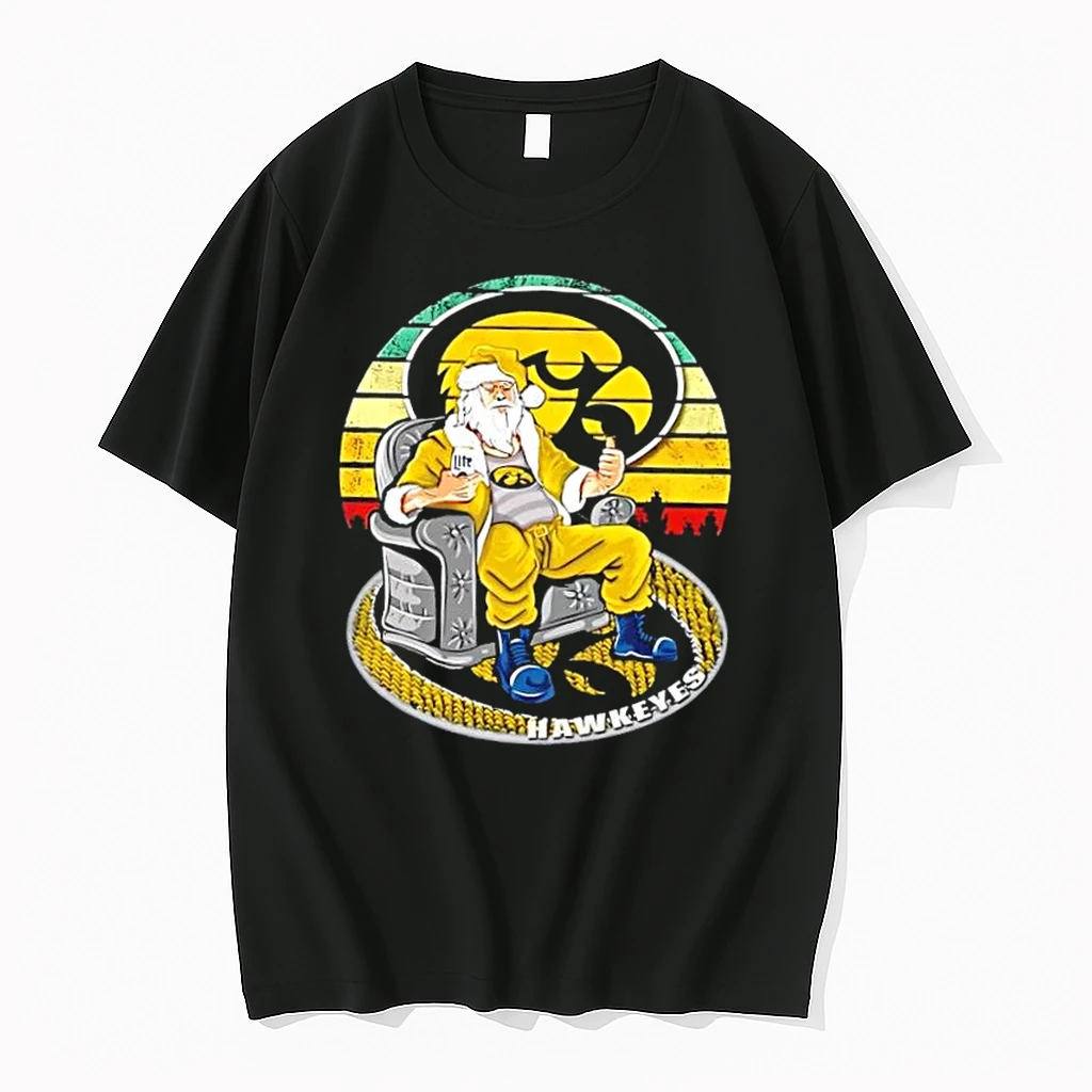Iowa Hawkeyes X Santa Claus Christmas Vintage Shirts