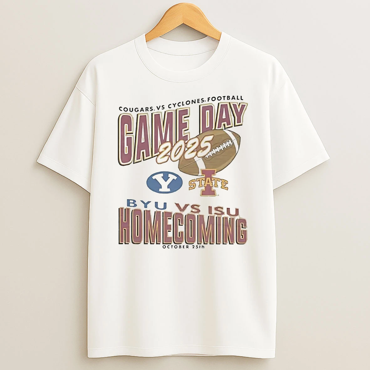 Iowa State Cyclones Vs Byu Cougars 2025 Game Day Homecoming Shirts