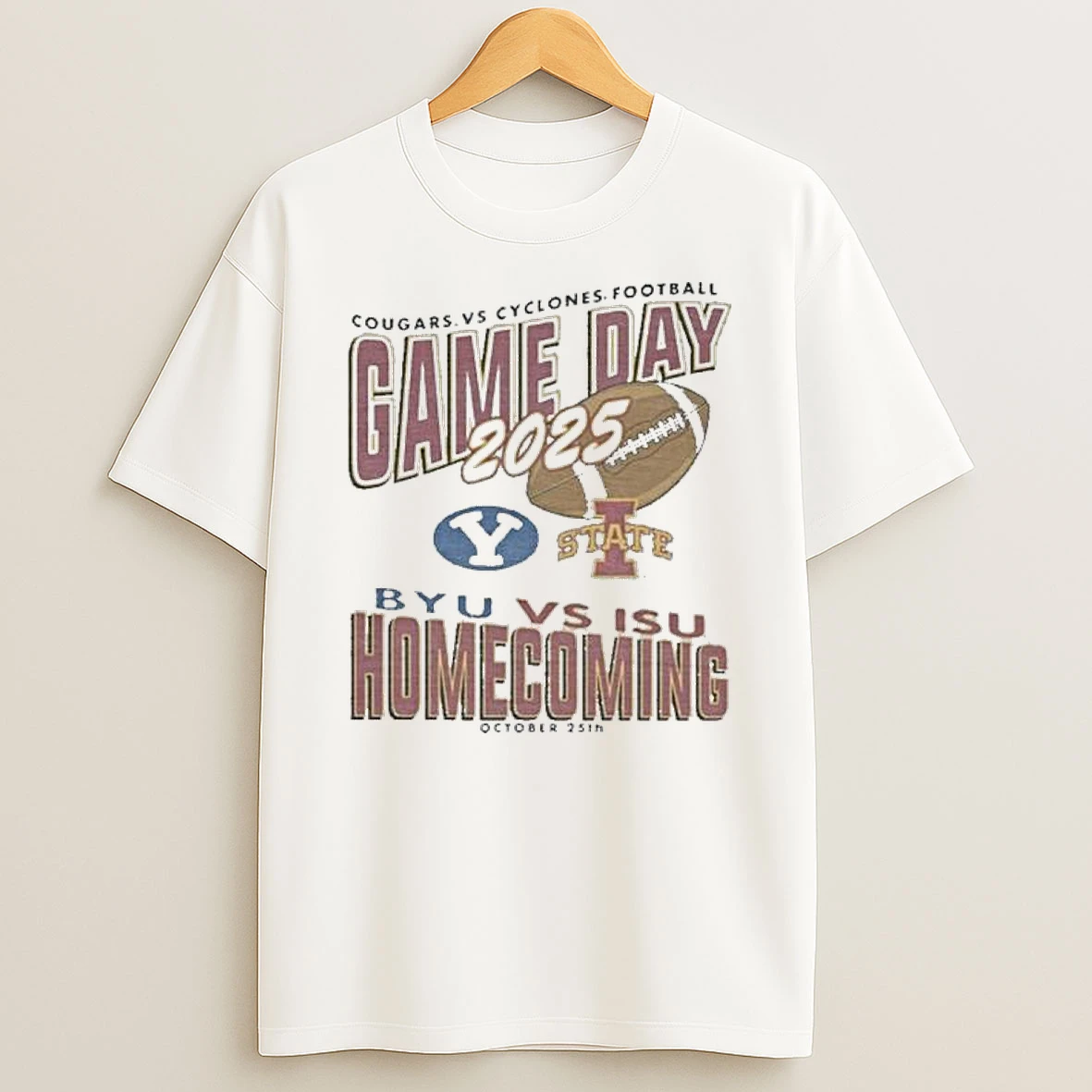 Iowa State Cyclones Vs Byu Cougars 2025 Homecoming Gameday Football Shirts