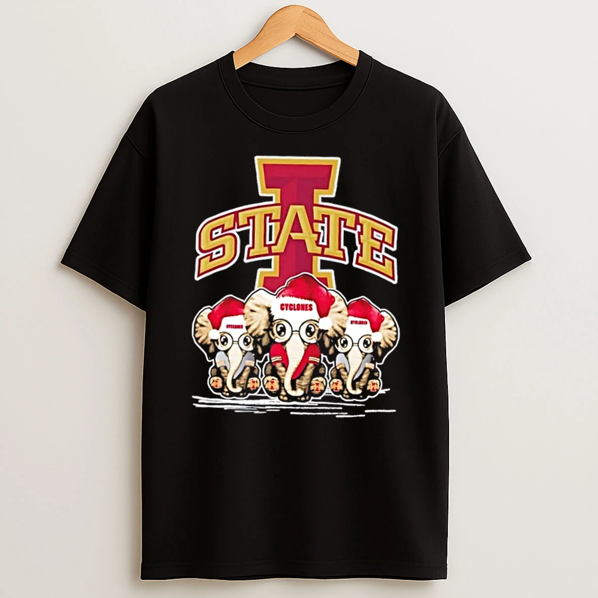 Iowa State Cyclones X Elephants Santa Hat Merry Christmas Shirts