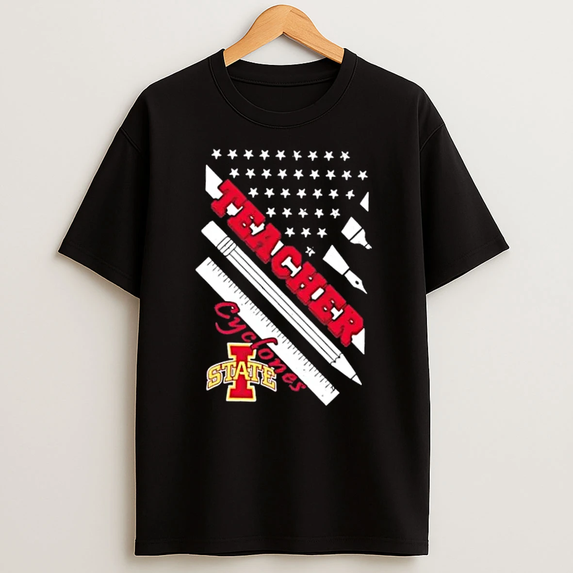 Iowa State Cyclones X Teacher American Flag Shirts