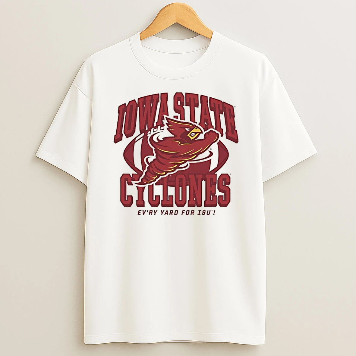 Iowa State Football Punching Cy 1995 Evry Yard For Isu Logo Shirts