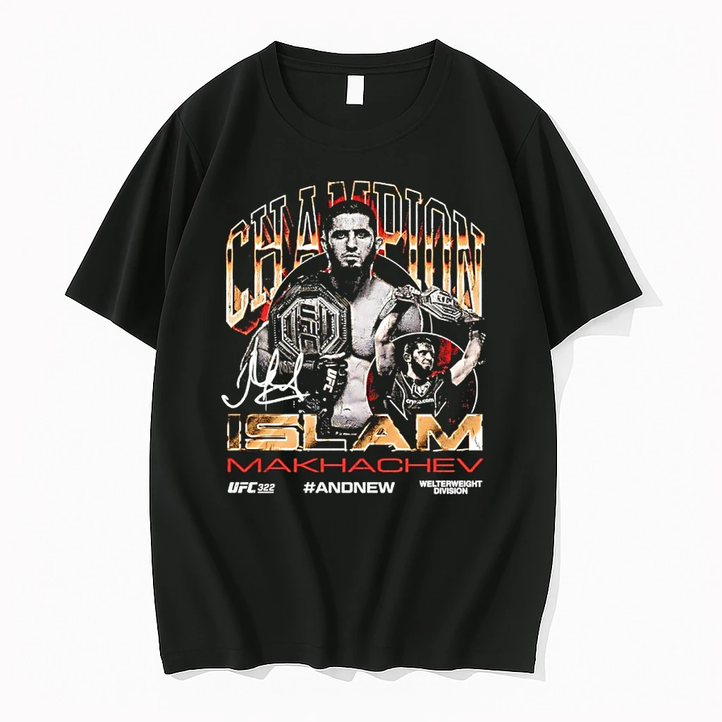 Islam Makhachev Ufc 322 Welterweight Division Champion Signature Shirts