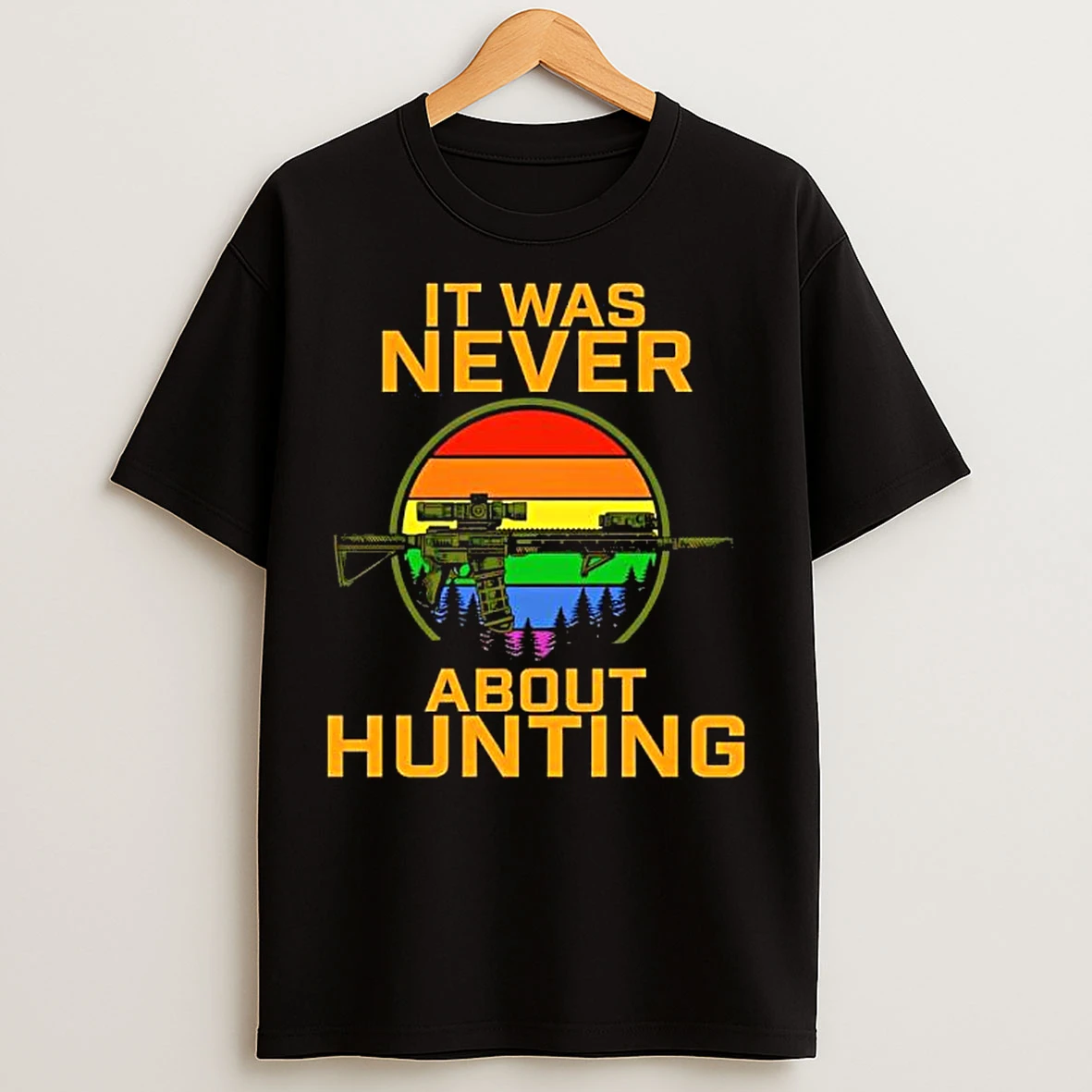 It Was Never About Hunting Pride Vintage Shotgun T Shirts
