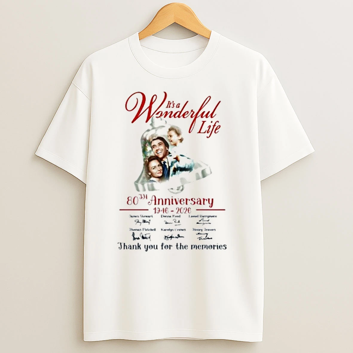 Its A Wonderful Life 80th Anniversary1946 2026 Signature Thank You For The Memories T Shirts