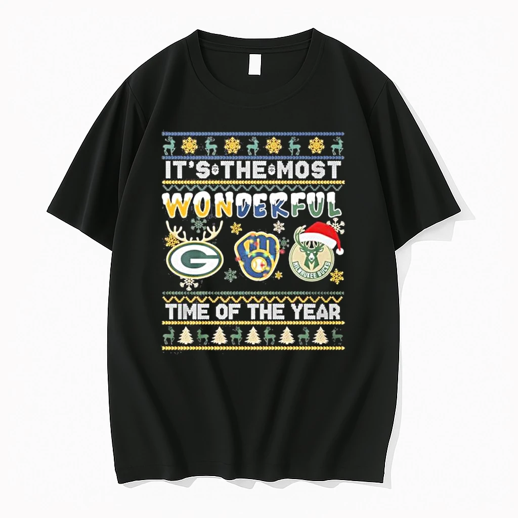 Its The Most Wonderful Time Of The Year The Christmas Wisconsin Sports Teams Shirts