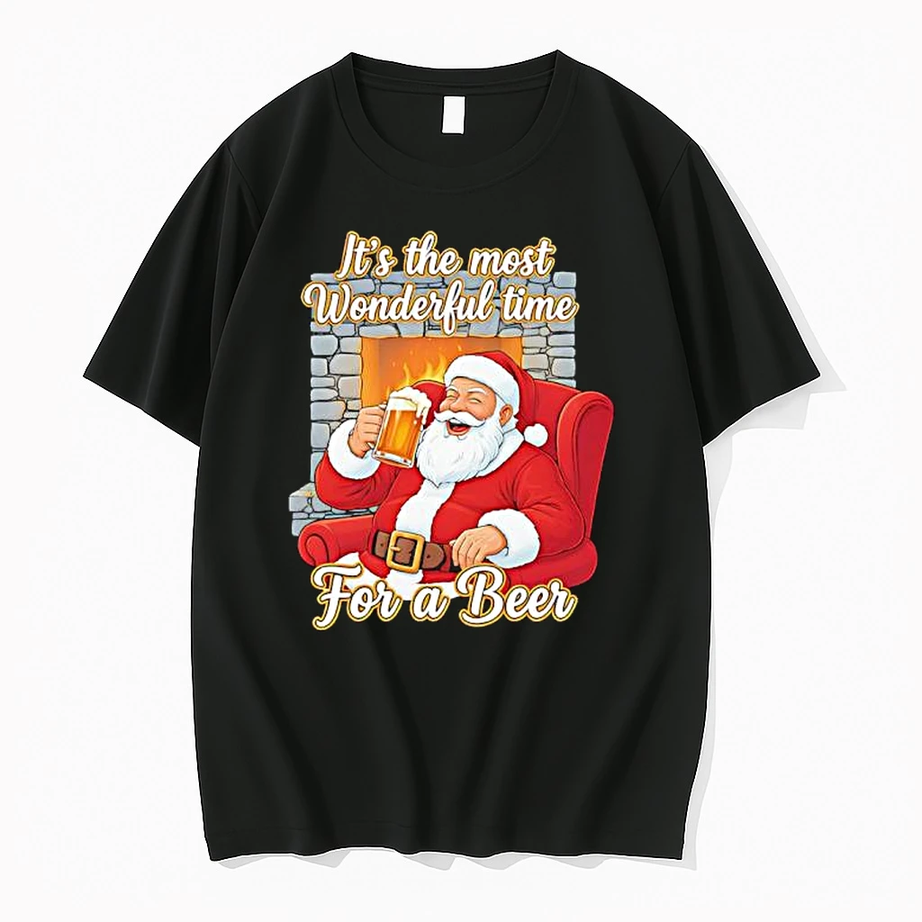 Its The Most Wonderful Time For A Beer Santa Claus Drink Beer Shirts