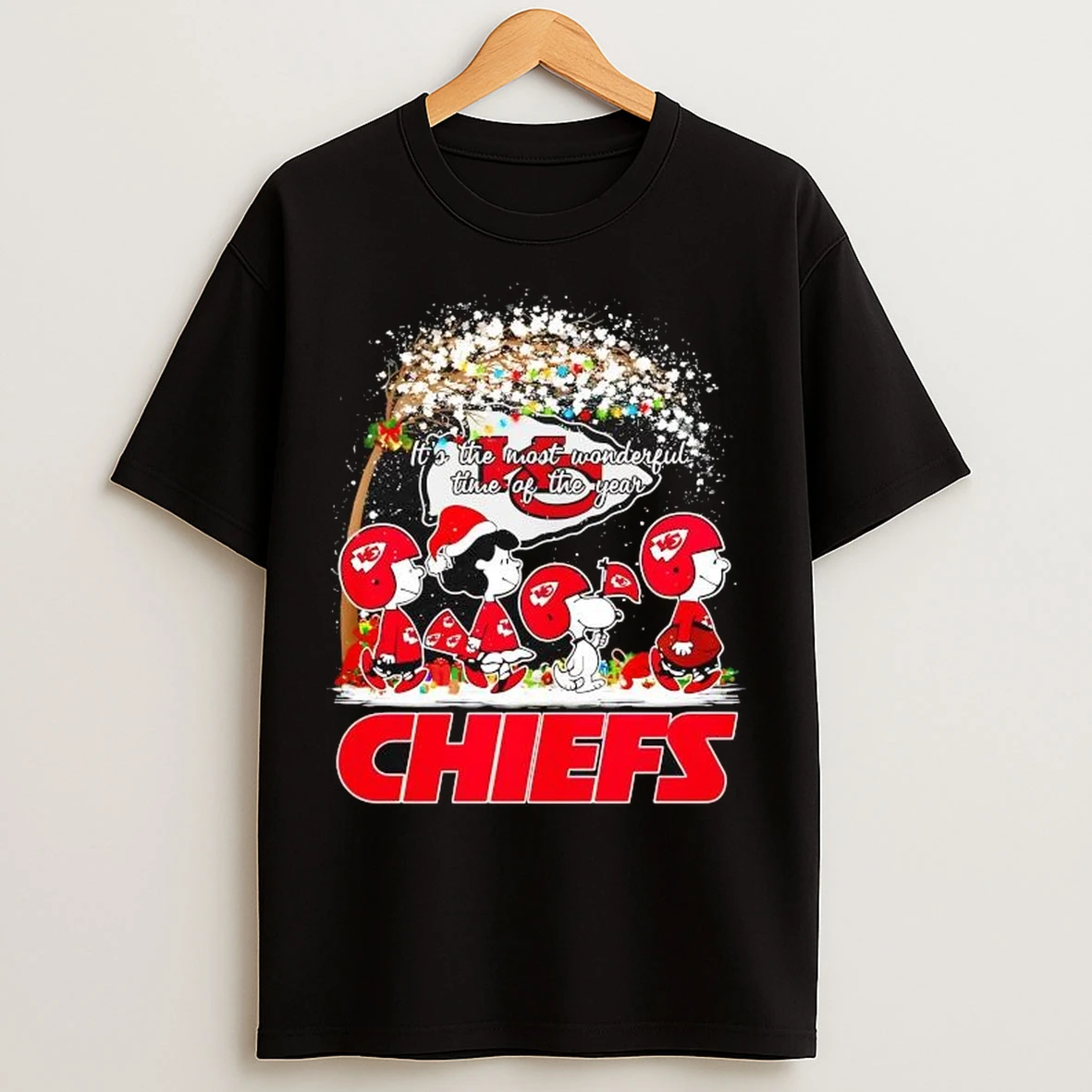 Its The Most Wonderful Time Of The Year Kansas City Chiefs Peanuts Characters T Shirts