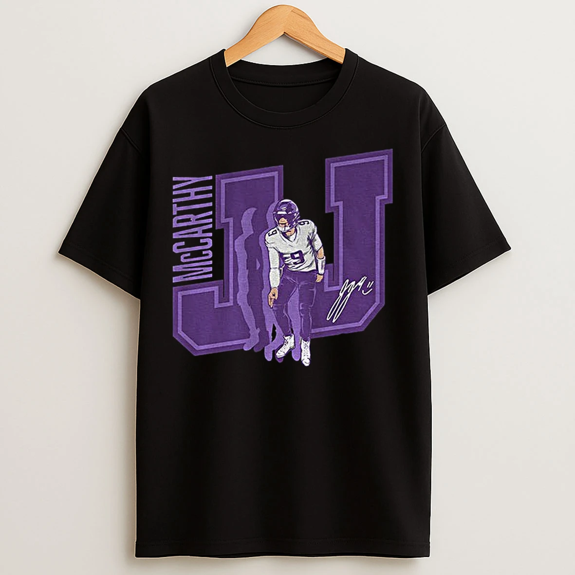 J J Mccarthy Griddy Minnesota Vikings Nfl Football Signature T Shirts